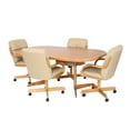 thumbnail image 5 of Caster Chair Company 5-Piece 42x[54/72] Caster Dining Set Wood Edge Laminate Table Top & Desert Chairs, 5 of 20