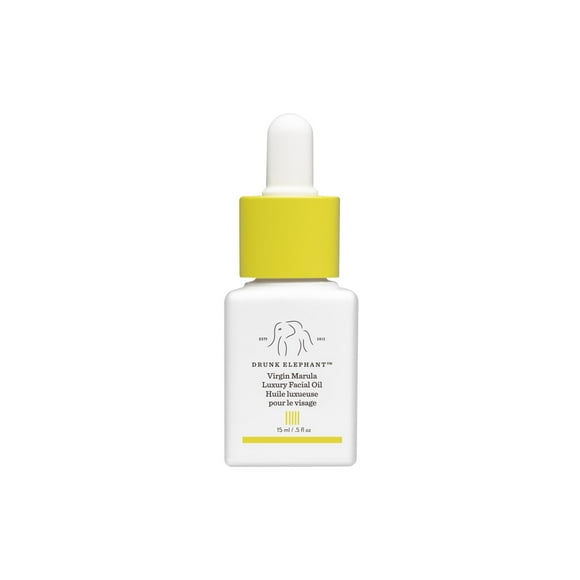 Drunk Elephant Virgin Marula Luxury Facial Oil - Vegan Anti-Aging Skin Care and Face Moisturizer (15 mL / 0.5 Fl Oz)