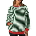 Aobny Green Hiking Tops for Woman Sweatshirt Crew Neck Long Sleeve