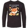 thumbnail image 3 of Inktastic My Cousins Love Me- little fox Long Sleeve Youth T-Shirt, 3 of 5