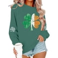 thumbnail image 4 of Pounoo St Patricks Day Sweatshirt for Women Shamrock Art Print Tops Fashion Comfortable Casual Saint Patricks Long Sleeve Shirt Gift, 4 of 6