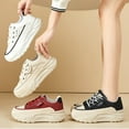 thumbnail image 7 of CHICVOMEY Platform Sneakers for Women Breathable Walking Shoes Chunky Lace Up Non Slip Comfortable Casual Sports Running Shoes with Thick Sole Lightweight Sports Shoes, 7 of 7
