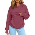 thumbnail image 5 of Women's Hoodies Long Sleeve Pet Carrier Sweatshirt Hooded Tops with Dog Pocket Women's Clothing L, 5 of 7