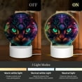 thumbnail image 3 of Balery Futuristic Cat Warrior Pattern Acrylic Night Light Gift with 3 Color ModesTouch-Sensitive LED Lamp Perfect Gift for Mother's Day, Birthday, or Christmas, 3 of 9