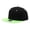 Black/Fluorescent Green, variant on Light Blue Blank Flat Bill Snapback Cap, Solid Plain Adjustable Hip Hop Baseball Hat-Sky blue