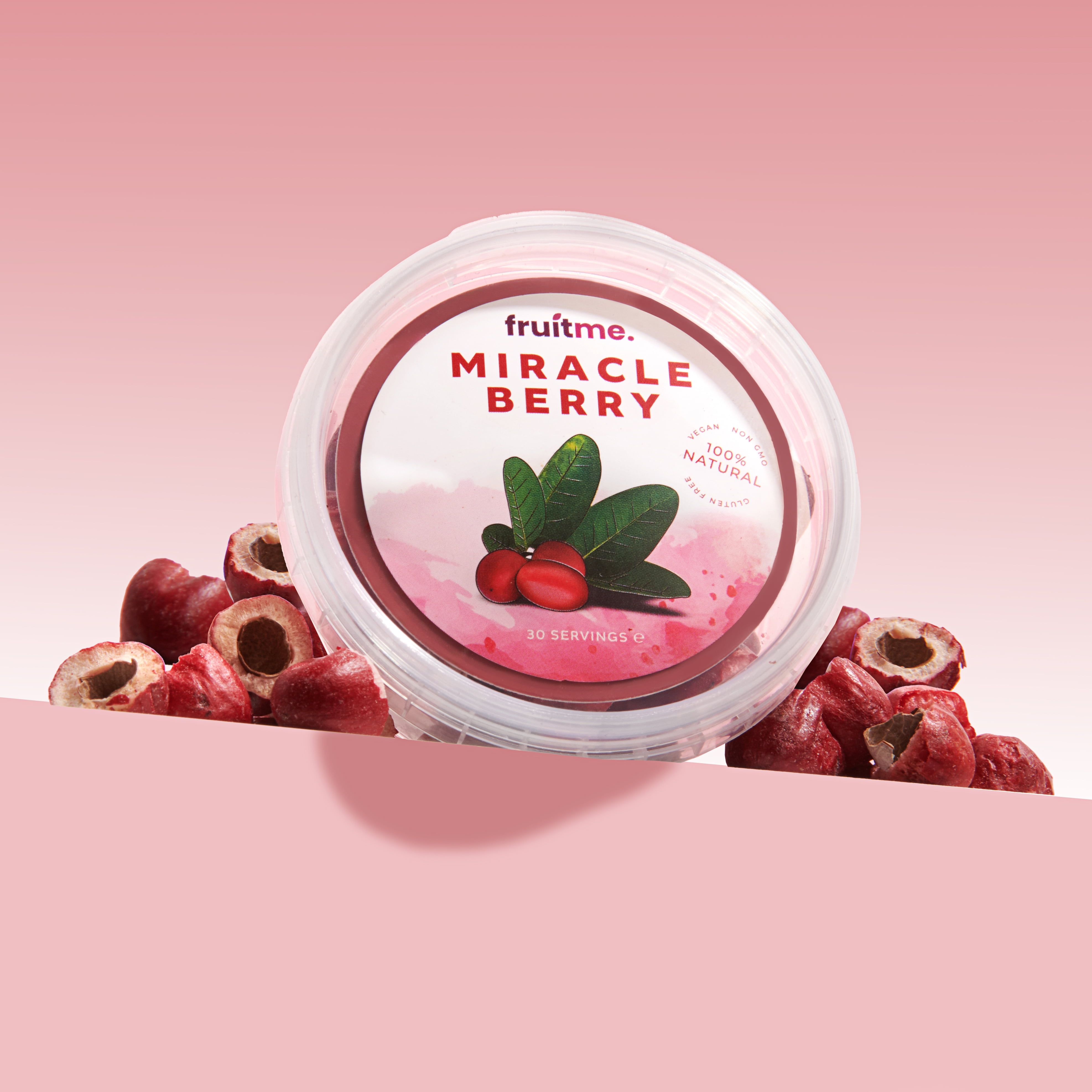 Miracle Berry Whole Fruit - 30 Gently Dried Miracle Fruit Seedless Halves