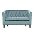 thumbnail image 5 of Modern Contemporary Urban Design Living Room Lounge Club Lobby Loveseat Sofa, Velvet Fabric, Blue, 5 of 5