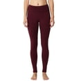 thumbnail image 6 of Women's Fleece Lined Winter Leggings Thermal Yoga Pants Inner Pocket Ruby Wine Size XXL, 6 of 6