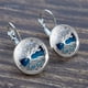 thumbnail image 2 of Pendientes de árbol de la vida de Color plateado, pendientes de Francia a la moda para mujer, pendientes de gancho, cabujón de cristal de árbol de la vida, joyería para niña, regalo Tan Jianjun unisex, 2 of 2