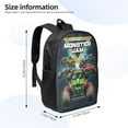 thumbnail image 4 of Monster Trucks Backpack Student Schoolbag Large Capacity Adjustable Shoulder Backpack for School Work Travel Unisex Gift for Student Adult Friends 17inch, 4 of 5
