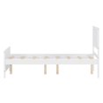 thumbnail image 3 of Miekor Wood Platform Bed Frame with Headboard, Mattress Foundation with Wood Slat Support, No Box Spring Needed, Full Size, White BC2A0727, 3 of 8
