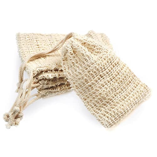 Soap Bag,5 Packs Bar Soap Pouch,Sisal Soap Saver Bags Mesh for Exfoliating,Shower,Scrubber
