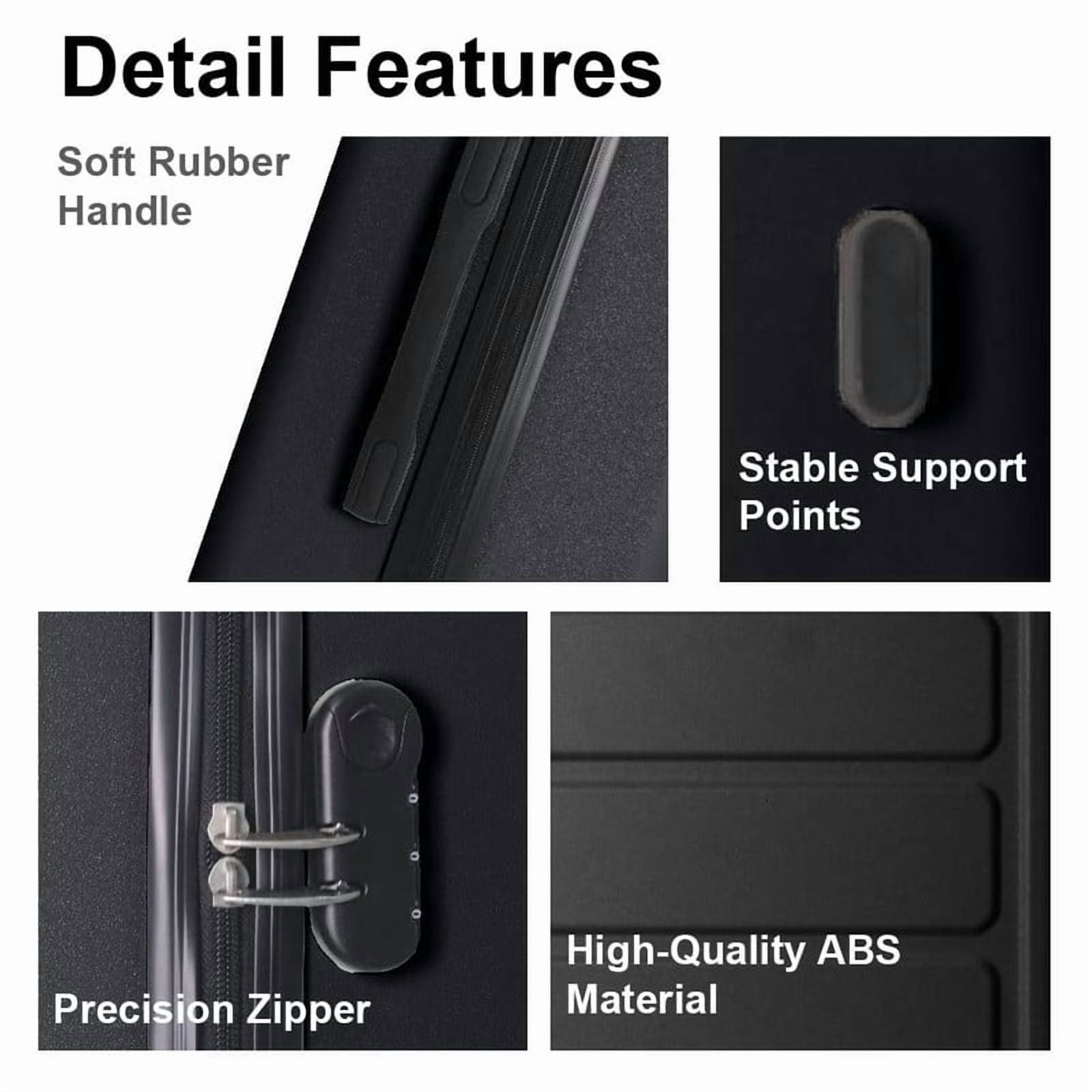 3pcs ABS Hardshell 20''24''28'' Luggage Sets, Lightweight Suitcase Sets, Spinner Wheels Trunks