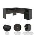 thumbnail image 6 of Bestar Norma L Shaped Computer Desk in Black and Bark Gray, 6 of 9