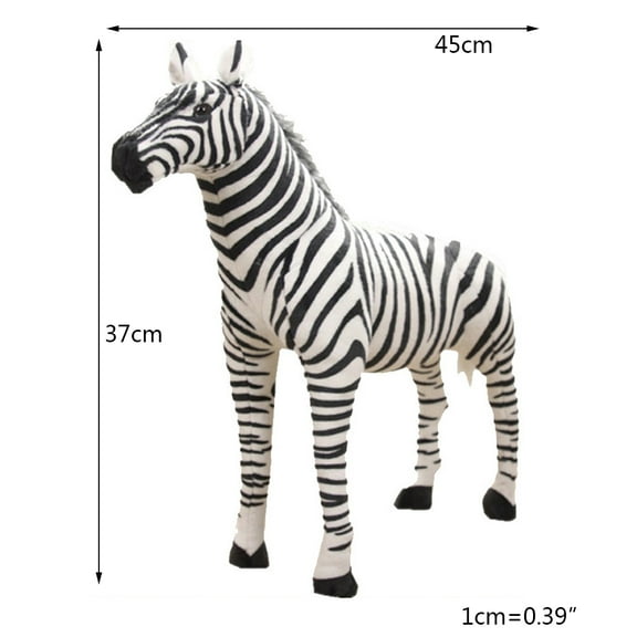✪ Soft Stuffed Plush Animal Pillow Realistic Zebra for Children's Birthday Gift Home Furnishings Sofa Cushion