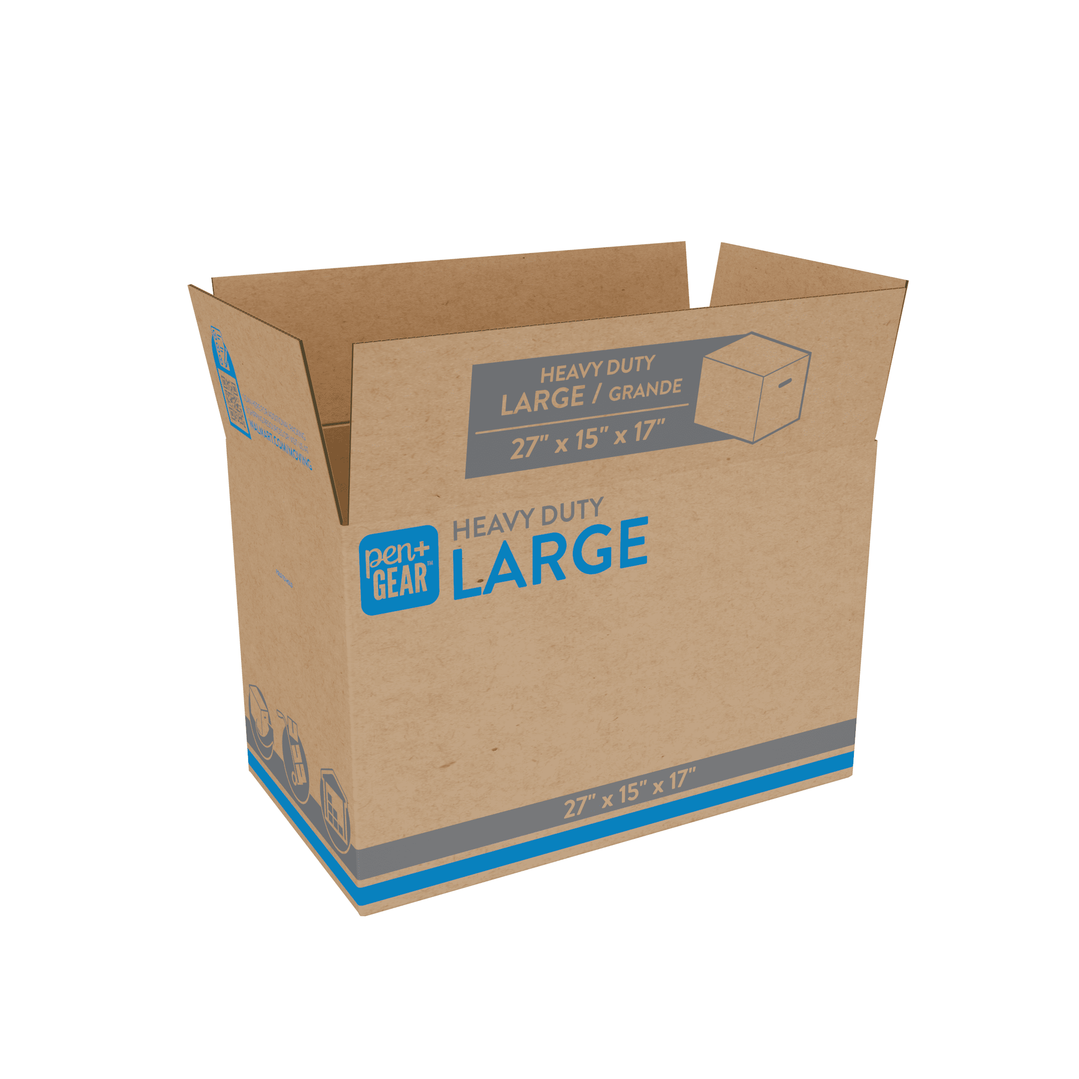 Pen+Gear Large Heavy Duty Kraft Moving Boxes, 27L x 15W x 17H