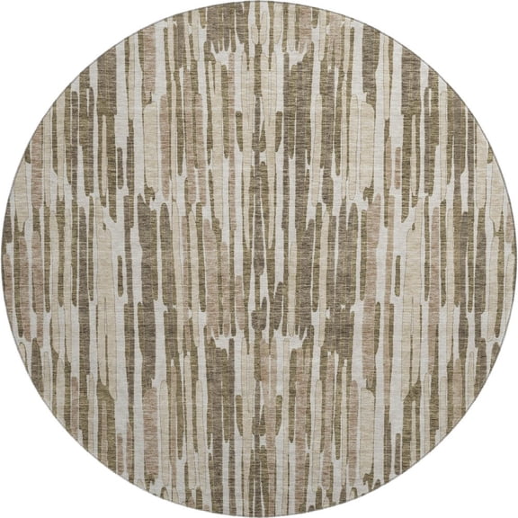 Dalyn Rugs Premium Machine Washable Mayfield AMF739 Mocha 8' x 8' Round Rug