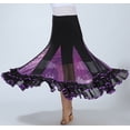 thumbnail image 2 of Long Latin Viennese Waltz Ballroom Dance Ruffle Gowns Skirts Skirts, 2 of 2