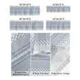 thumbnail image 3 of Kitchen Cafe Valance Curtain for Small Windows,Modern Geometric Lines Stripe Art Rod Pocket Valances Minimalist Blue Ombre on White Window Treatment Panel for Living Room/Bedroom/Bathroom,42x18in, 3 of 9