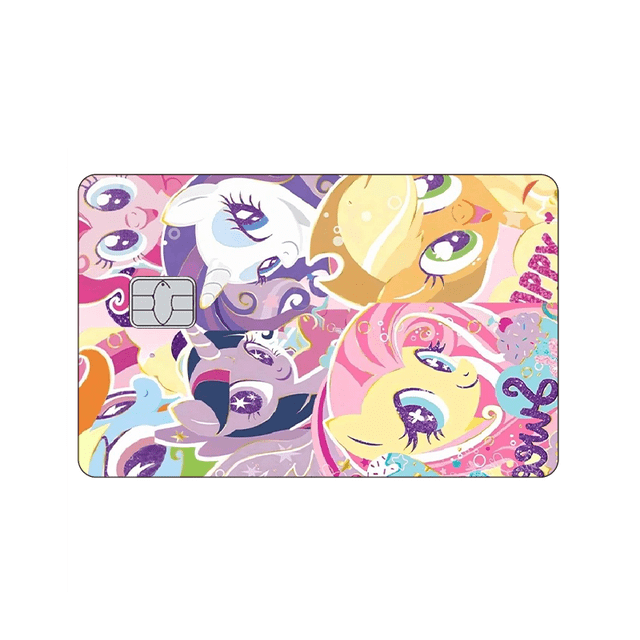 2024 New Anime My Little Pony Kawaii 1Pc Bank Bus Cards Diy