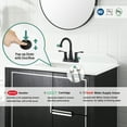 thumbnail image 5 of PARLOS Swivel Spout 2-Handle Bathroom Sink Faucet, Matte Black, 5 of 11