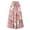 Pink, variant on Women’s High Waist Tiered Long Skirt with Drawstring Floral Print Elastic Waistband Lightweight Flowing Design Beige L