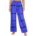 thumbnail image 2 of qelini Plus Size Pajama Pants for Women Elastic Waist Pants Striped Loungewear Pants Warm PJs Bottoms with Pockets, 2 of 5