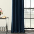 thumbnail image 3 of Navy Blue Grommet Blackout Faux Silk Taffeta Curtain (1 Panel), Navy Blue, 50W X 108L, 3 of 6