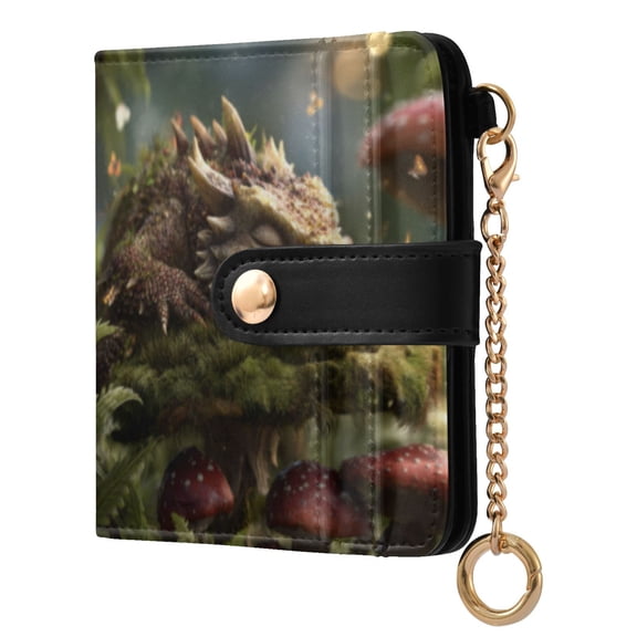 Qxltty Lizards Ladies Wallet Rfid Slim Thin Compact Credit Card Women Wallet Zipper Coin Pocket and ID Window for Female Gifts