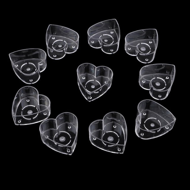 100 Unidades Forma de de Almacenamiento Contenedores Caja de Plástico para Collar, Pendiente, perfecl Clear Talight Cops