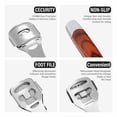thumbnail image 3 of 12 Pieces Callus Shaver Set, 10 Replacement Slices Blades 1 Stainless Steel Callus Shaver and 1 Foot File Head Foot Care Tools Hard Dry Skin Remover for Hand Feet (Wooden Handle), 3 of 6