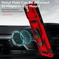 thumbnail image 3 of for iPhone SE (3rd and 2nd gen 2022/2020) and iPhone 8/7/6 Case with Camera Lens Cover HD Screen Protector, Military Grade Drop Protection Magnetic Ring Holder Kickstand Protective Phone Case (Red), 3 of 17