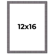 12x16 Frame Blue Kingsley Pewter Solid Wood Picture Frame Width 0.75 Inches |Interior Depth 0.5