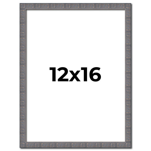 12x16 Frame Slate Blue Distressed Rustic Solid Wood Picture Frame | 0.75 Inch Moulding Width |