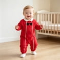 thumbnail image 2 of CAICJ98 Infant Baby Girl Long Sleeve Romper Cotton Cute Style Newborn Toddler Jumpsuit Outfit 0-18 Months (Red,7-10 Months), 2 of 6