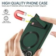 thumbnail image 7 of Ancove for iPhone 11 Pro Magnetic Case,[Compatible with Mag Safe],Shockproof Business PU Leather Ultra Slim Thin Case Cover with Built-in Kickstand for iPhone 11 Pro,Darkgreen, 7 of 7