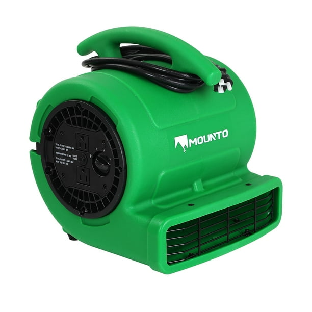 MOUNTO 1/4hp 1000CFM 2 velocidades Air Mover alfombra secadora ventilador de piso ventilador de refrigeración