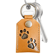 thumbnail image 1 of Pet Hair Memorial Locket Keychain, Square Keepsake for Cat & Dog Fur Storage, Pendant for Keys/Backpacks, Brown, 1 of 8