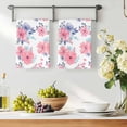 thumbnail image 3 of Pink Watercolor Floral Kitchen Towels Set of 4, Spring Flower Abstract Art Absorbent Dish Towels for Kitchen, Microfiber Hand Towel, Quick Drying Tea Towel for Cleaning Decorative Dishcloths, 3 of 7