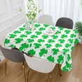 thumbnail image 5 of St Patrick Clovers Pattern Tablecloth Rectangle Colorful Table Cloth Large Square Table Cover for Dining Kitchen Party 54"x72" Decor Gift, 5 of 7