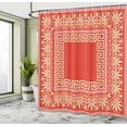thumbnail image 4 of Ambesonne Greek Shower Curtain, Antique Grecian Pattern Print, 69"Wx70"L, Vermilion Ecru, 4 of 4