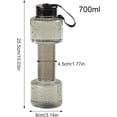 thumbnail image 3 of EGNMCR Dumbbell-shaped Water Container 700ml Portable Hydration Cup Lightweight Polypropylene PET To Carry For Gym kettle kettle, 3 of 6