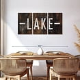 thumbnail image 3 of Elephant Stock Lake Direction Wall Sign Wall Art - Horizontal Multi Panel Canvas - Living Room Wall Decor - Wall Signs Multi Panel - Brown And Black Decor - 56" x 27", 3 of 8