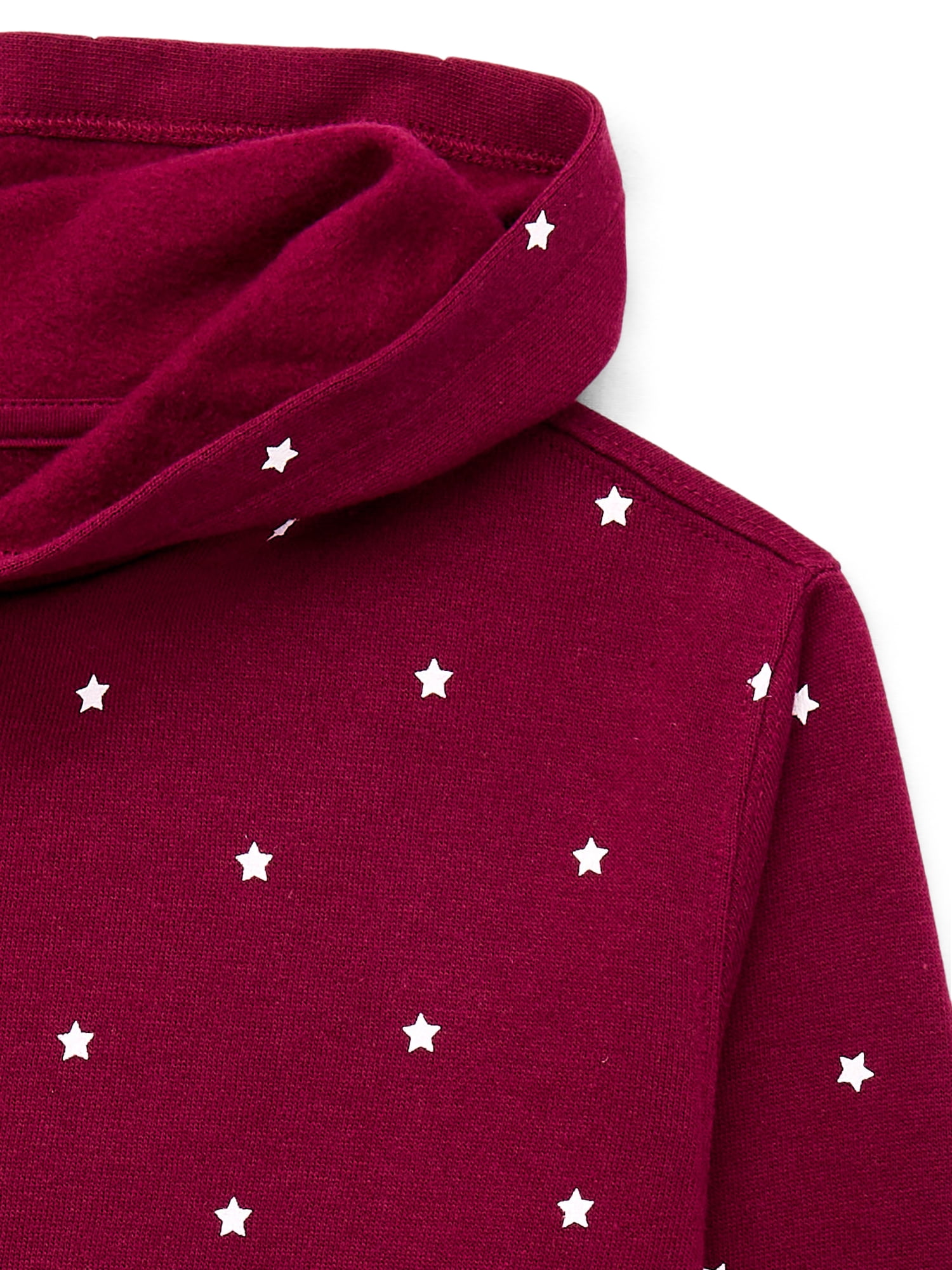 Wonder Nation Girls Long Sleeve Fleece Graphic Hoodie, Sizes 4-18 & Plus