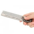 Men Beard Comb Stainless Steel Beard Styling Mustache Shaping Template