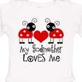 thumbnail image 4 of Inktastic My Godmother Loves Me Boys or Girls Long Sleeve Baby Bodysuit, 4 of 5