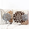 thumbnail image 3 of Coffee Brown Decorative Throw Pillow Covers 20x20 Inch Pillow Covers for Couch Living Room Bed Outdoor,Modern Sofa Throw Pillow Cover,Farmhouse Geometric Floral Linen Square Pillow Case,Set of 2, 3 of 6