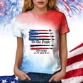 thumbnail image 4 of Leey-World America 250 Shirt Women Adult Tie Dye Shirt for Women Hippies Crewneck Short Sleeve T-Shirt(Sky Blue,XL), 4 of 7