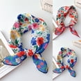 thumbnail image 3 of Awdenio Fashion Scarves Lightweight Women's Cotton and Linen Small Scarf Silk Scarf Literature And Fashion Temperament Flowers and Petals Neckerchief Hair Band Decorative, 3 of 3