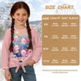 thumbnail image 7 of Xixirimido Pink Axolotls & Bubbles Pattern Girls Casual Tunic Tops Tie-hem Long Sleeve Loose Soft Blouse T-Shirt Cute Graphic Girls Shirts, Size 9-10, 7 of 7